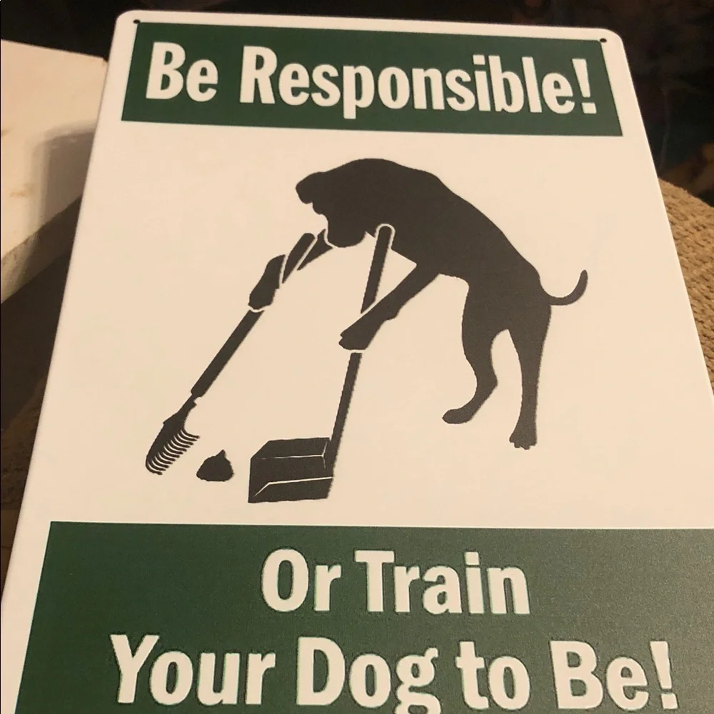 Dog Training Sign - Green and White